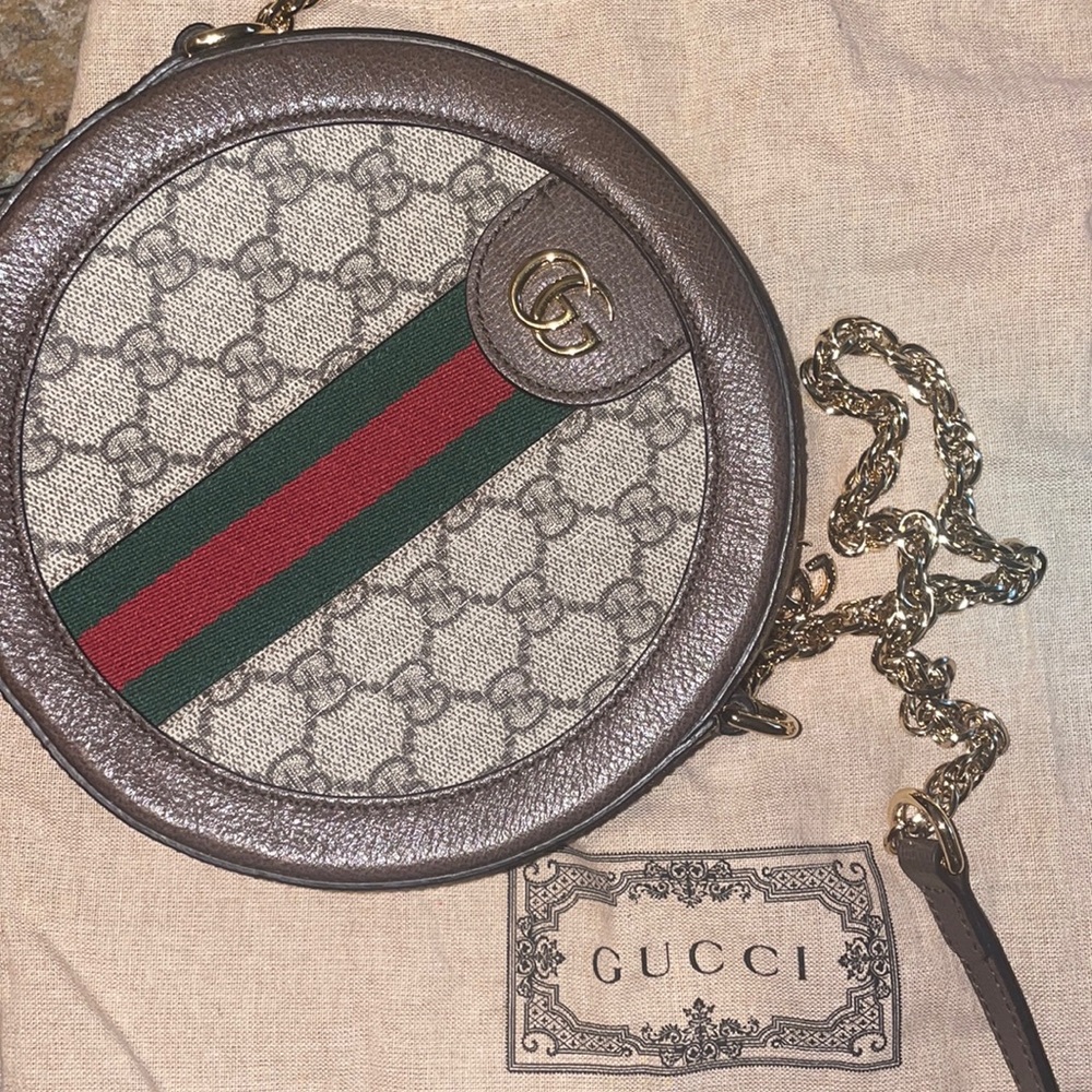 Gucci purse- OPHIDIA GG MINI ROUND SHOULDER BAG